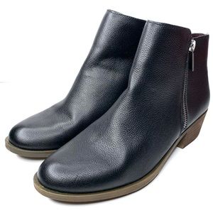 KENSIE Ghita Black Double Zipper Ankle Booties